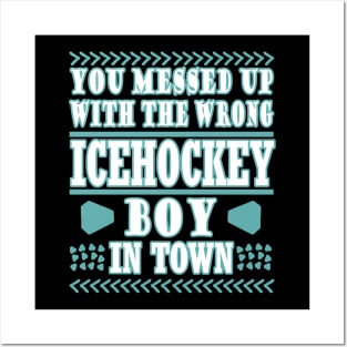 Ice Hockey Ice Stadium Ice Cream Bodycheck Puck Boys Posters and Art